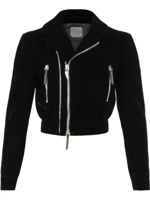 Giuseppe Zanotti Amelia cropped velvet jacket