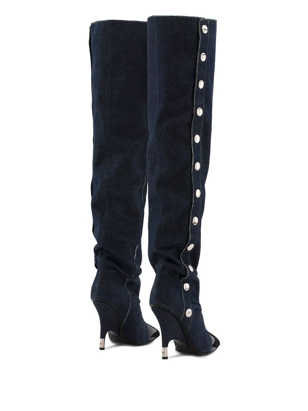 Giuseppe Zanotti Harper Stud-detail Knee-high Boots In Schwarz