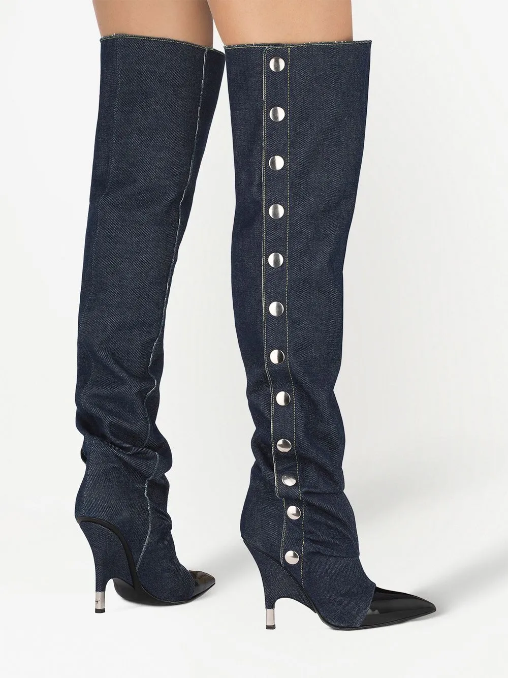 Giuseppe Zanotti Harper Stud-detail Knee-high Boots In Schwarz