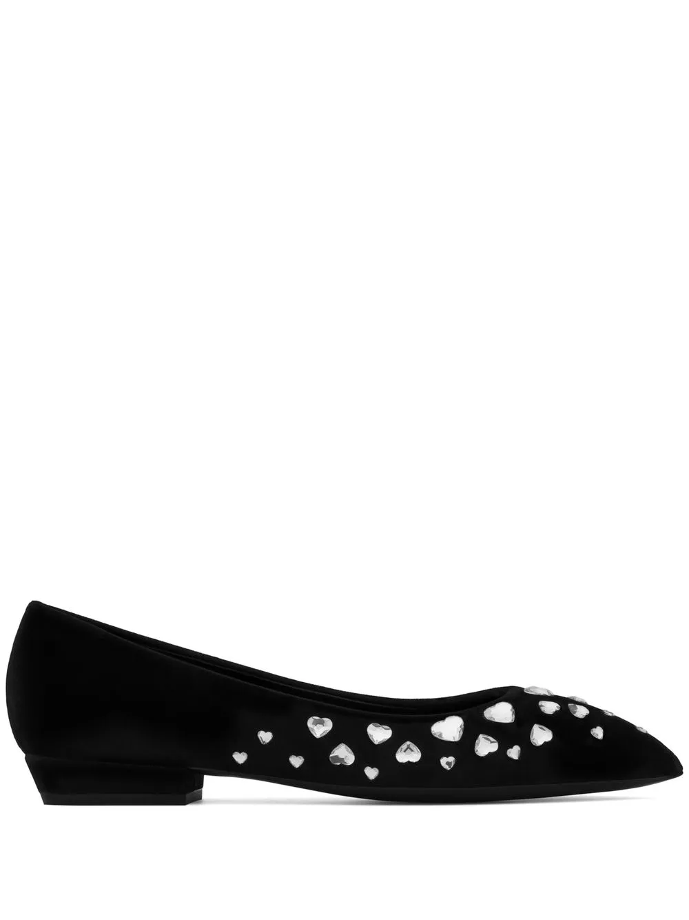 

Giuseppe Zanotti Nancie Love crystal-embellished ballerina shoes - Black