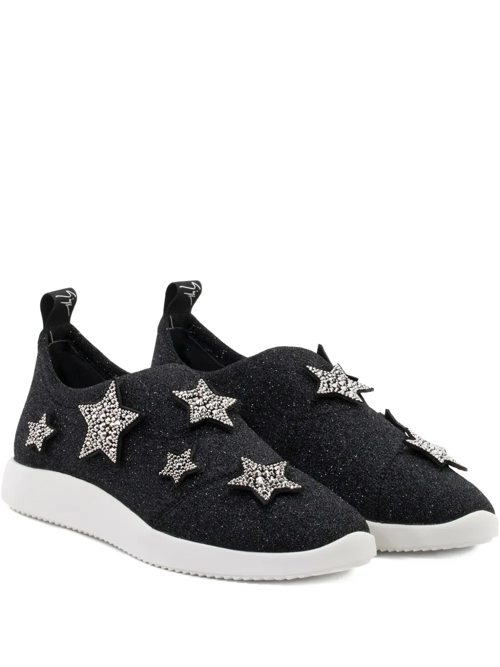 Giuseppe Zanotti rhinestone-embellished star patches | Black | Image 1