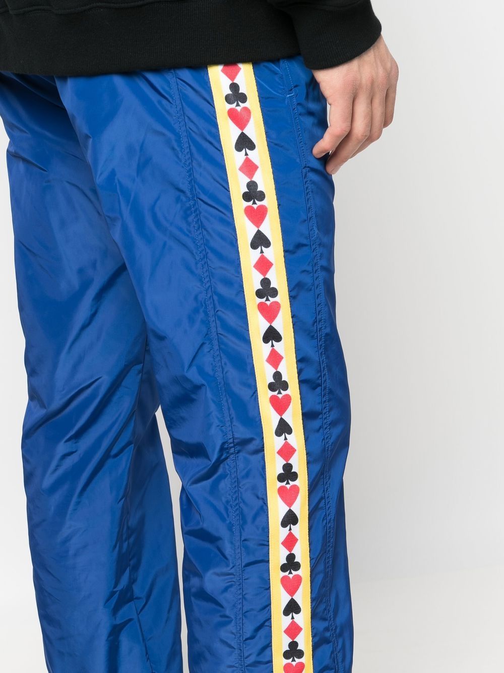 Shop Just Don Logo Tracksuit Bottoms In Blue