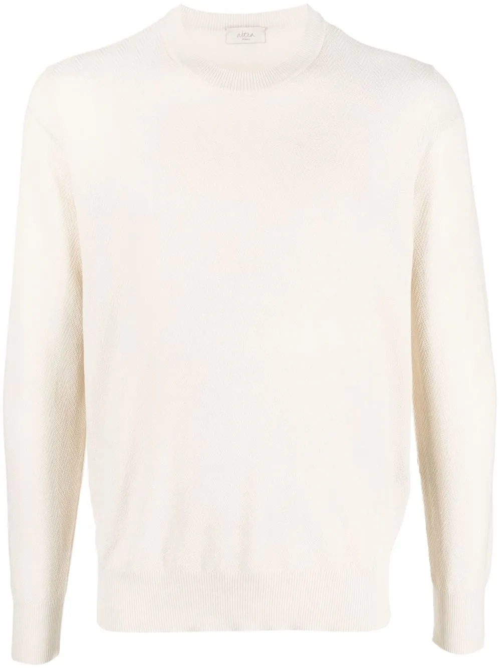 

Altea chevron-pattern crew-neck jumper - Neutrals