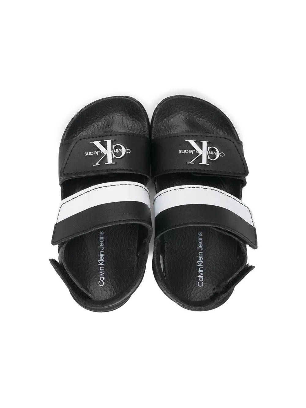 Calvin Klein Kids logo-print touch-strap Sandals - Farfetch