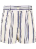 ASPESI stripe-print high-waisted shorts - Neutrals