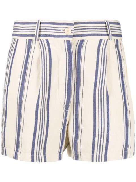 ASPESI stripe-print high-waisted shorts