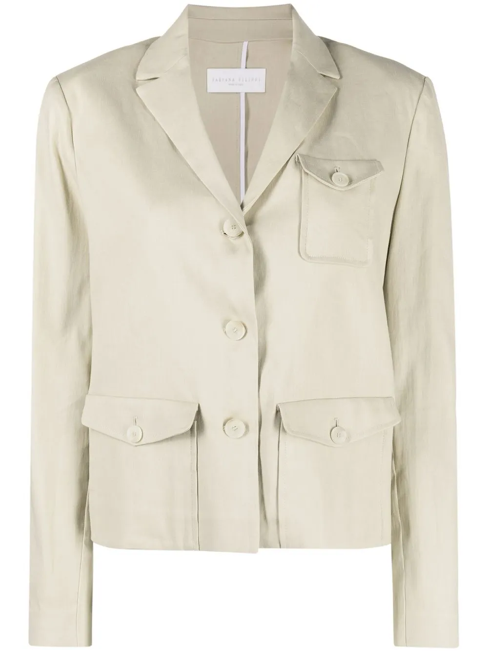 

Fabiana Filippi flap-pocket single-breasted jacket - Neutrals