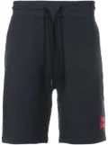HUGO logo-patch drawstring shorts - Blue