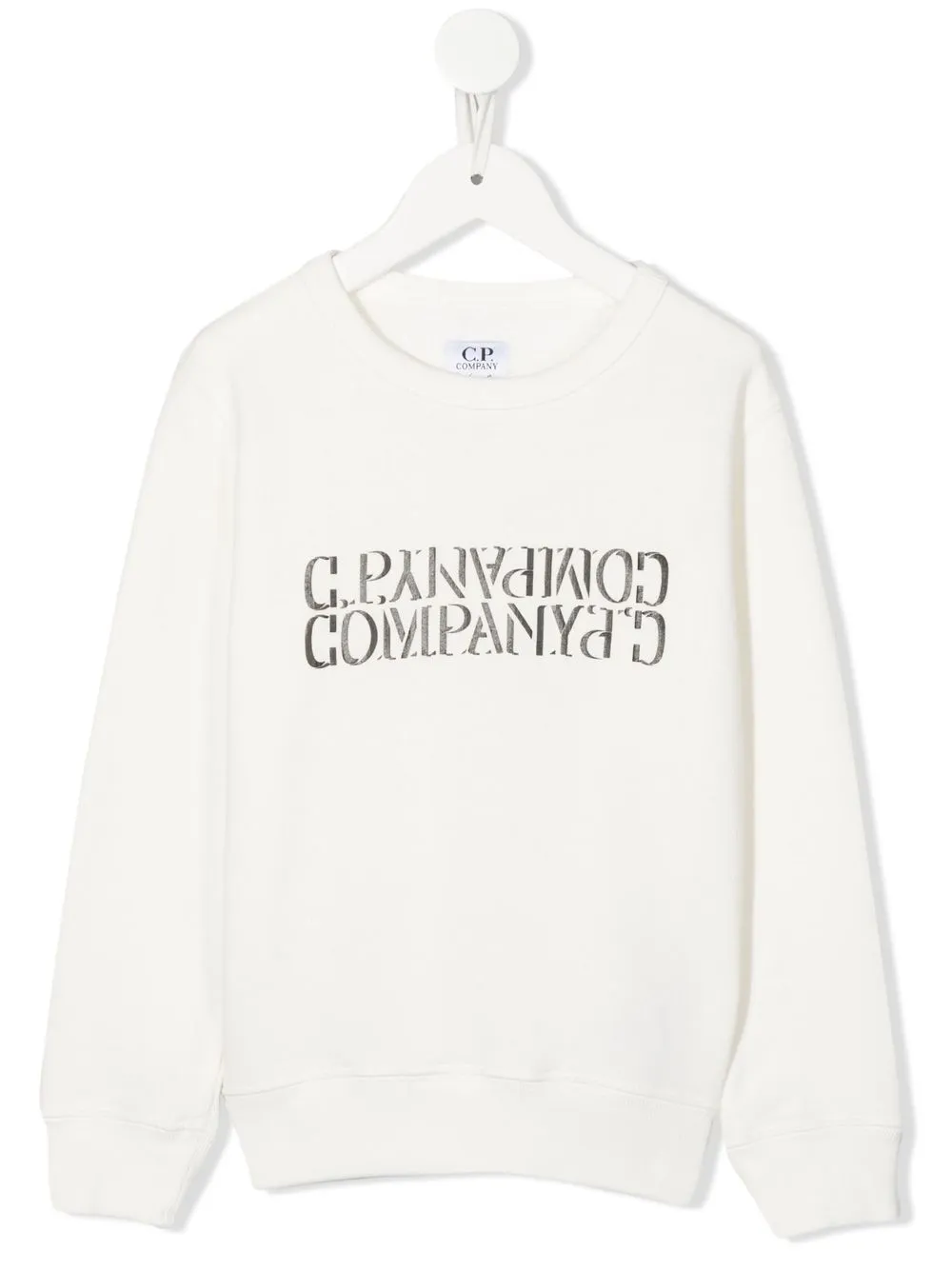 

C.P. Company Kids sudadera con logo estampado - Blanco