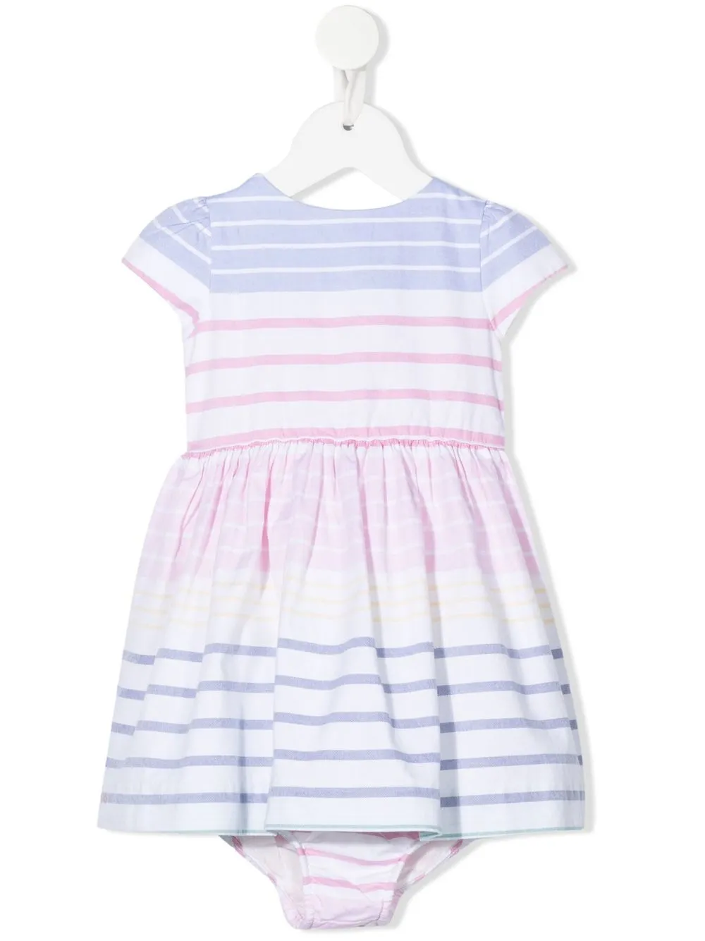 

Ralph Lauren Kids striped short-sleeve smock dress - Pink