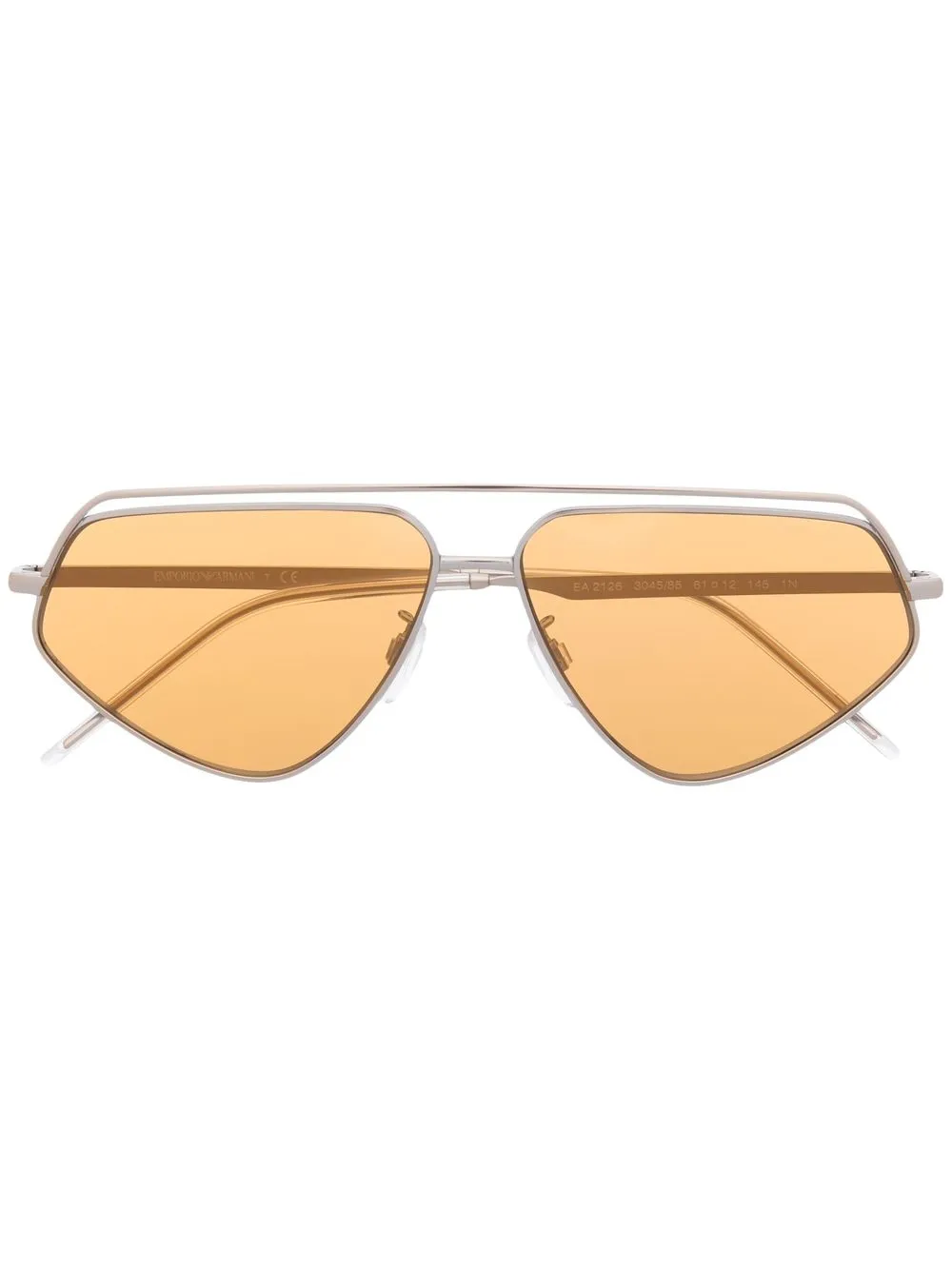 

Emporio Armani lentes de sol con logo grabado - Plateado