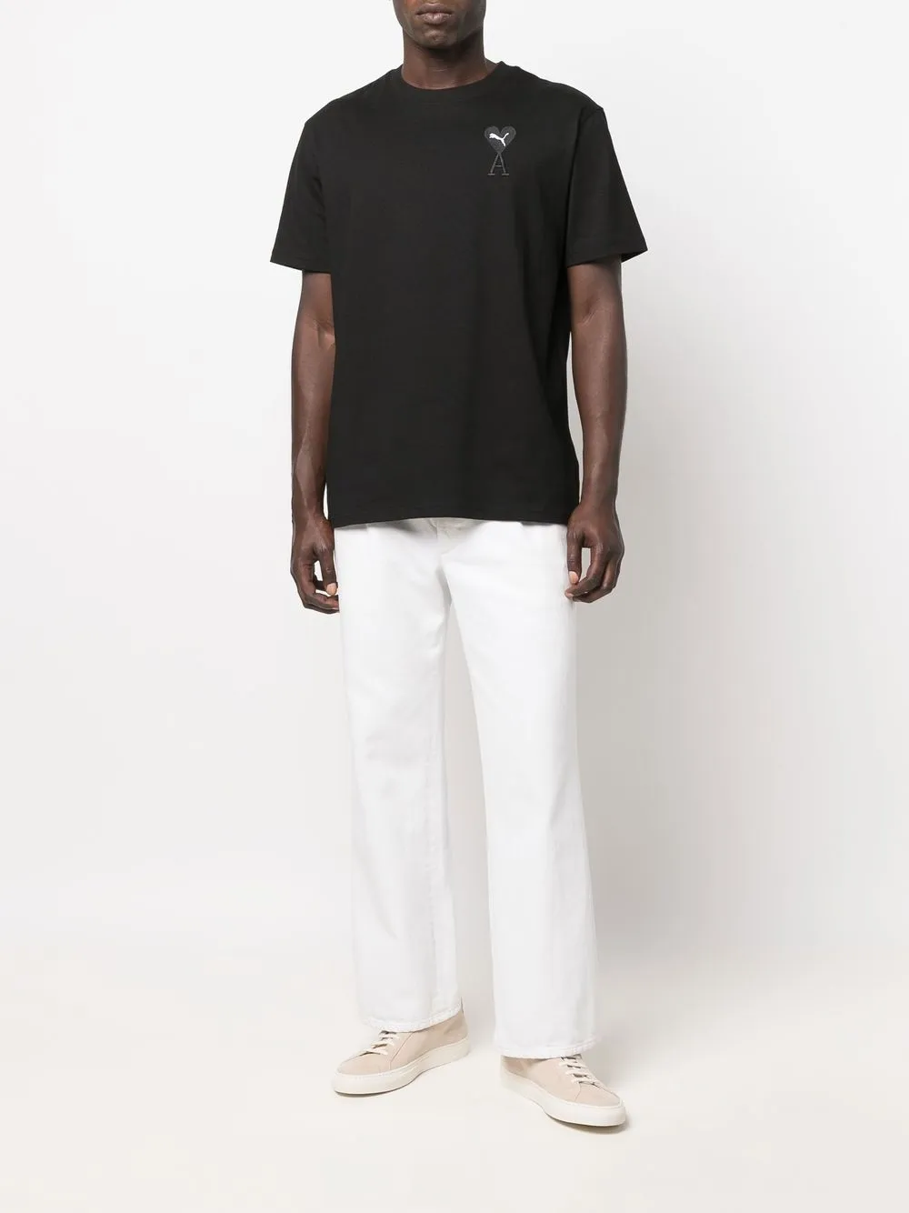 PUMA x AMI T-shirt met geborduurd logo - Zwart