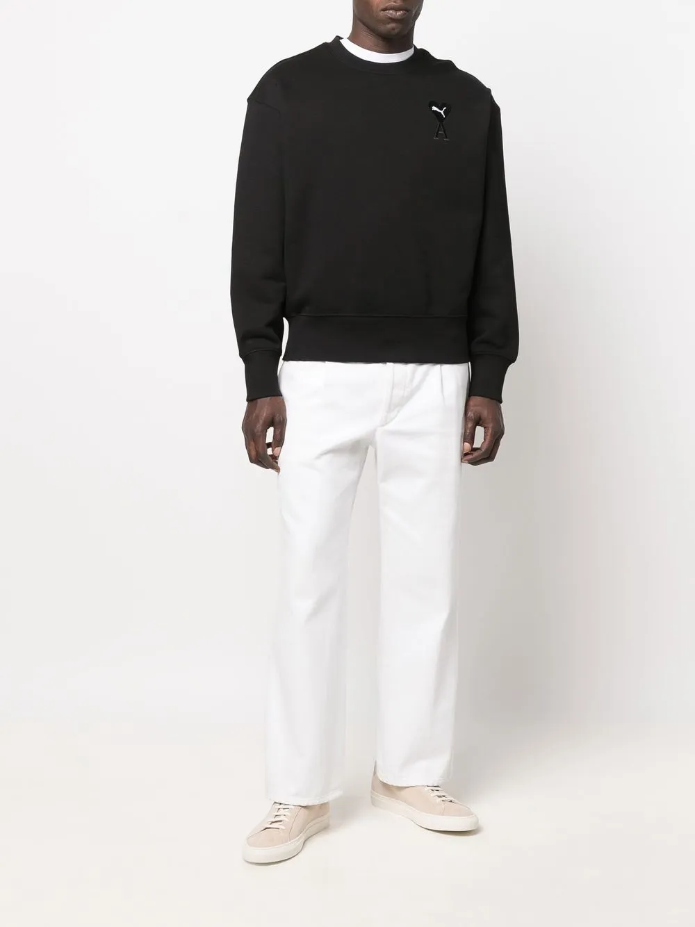 PUMA Sweater met logopatch - Zwart