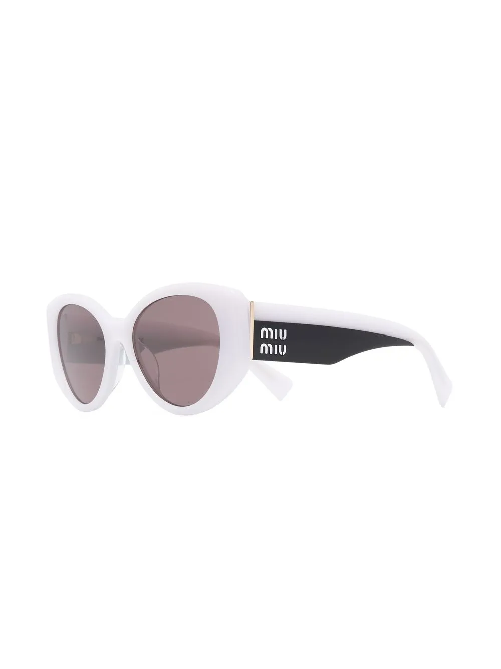 Miu Miu Eyewear Zonnebril met logo - Wit