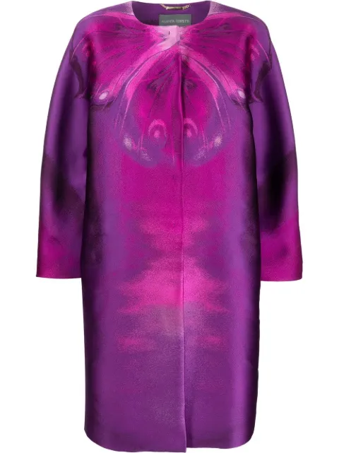 Alberta Ferretti mönstrad långärmad kappa