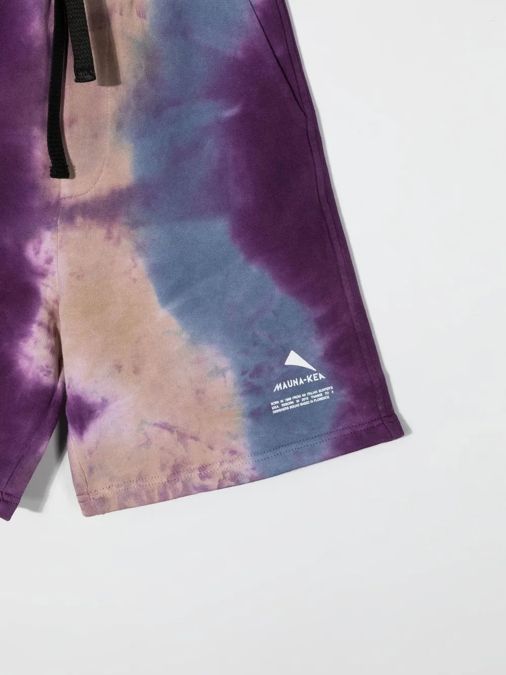 Mauna Kea Tie-dye Drawstring Shorts In Blue