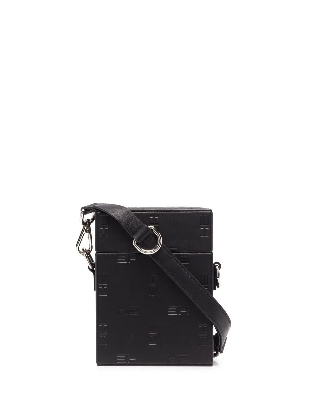 Heliot Emil Leather-box Messenger Bag In Black
