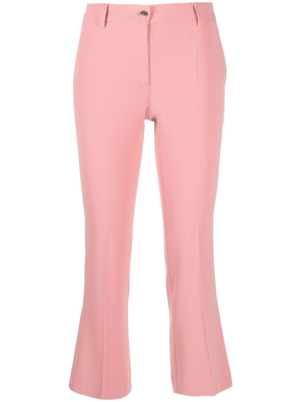 ALBERTO BIANI MID-RISE FLARED CROPPED TROUSERS