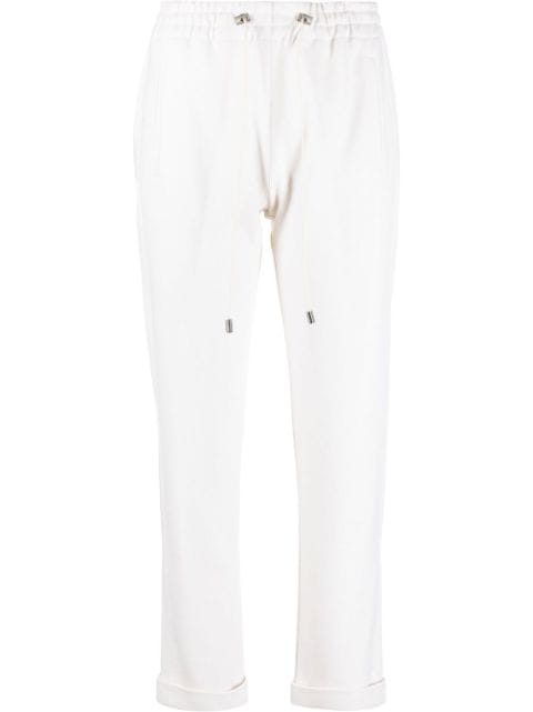Colombo elasticated drawstring-waistband trousers