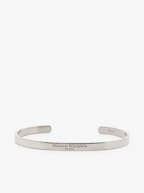 Maison Margiela logo-engraved cuff bracelet