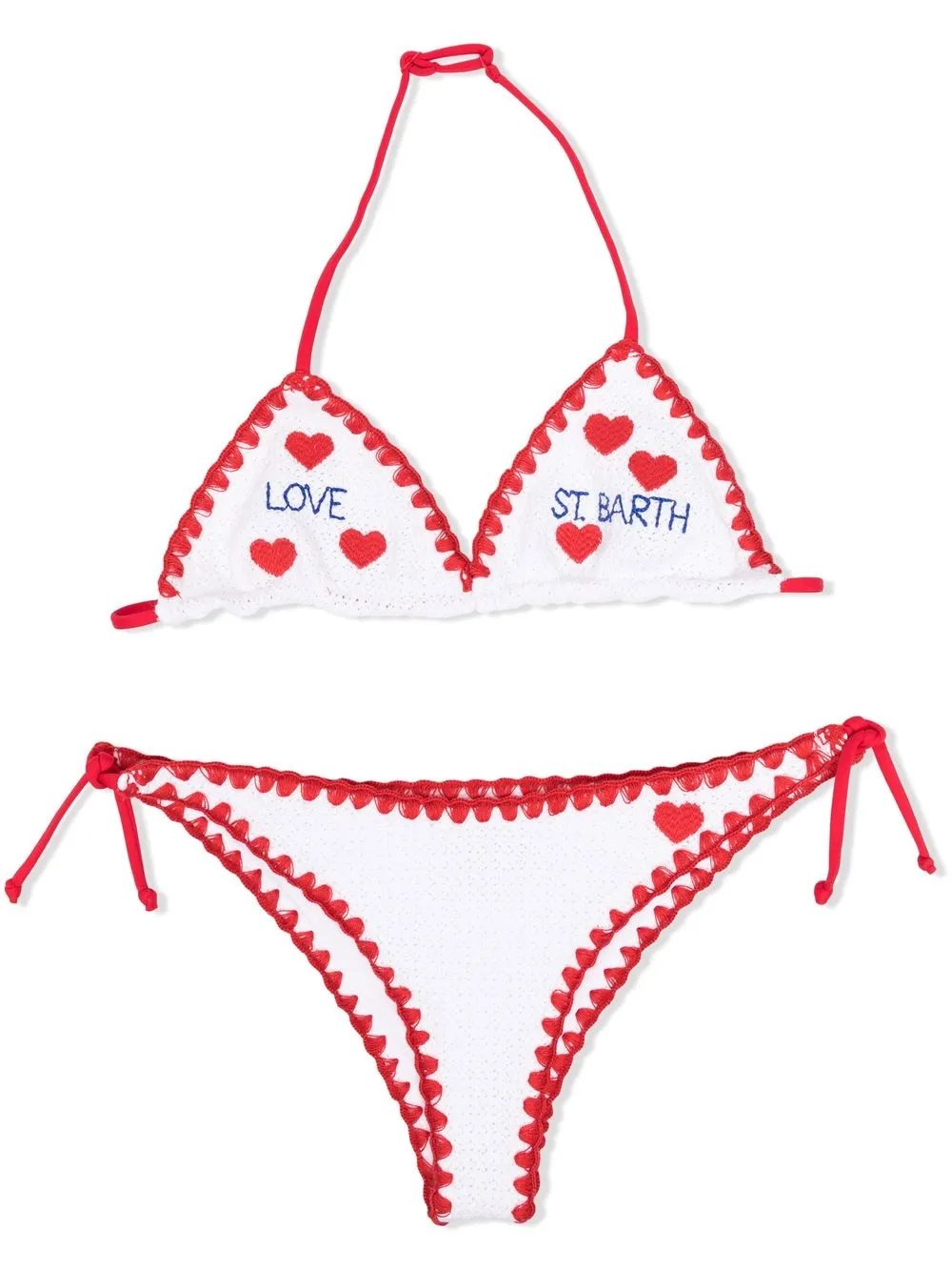 

MC2 Saint Barth Kids bikini con diseño bordado - Blanco