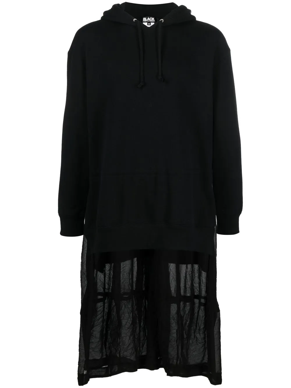 

Black Comme Des Garçons hoodie con diseño de falda transparente - Negro