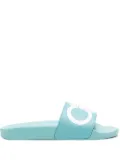 Ferragamo Gancini-print slides - Blue