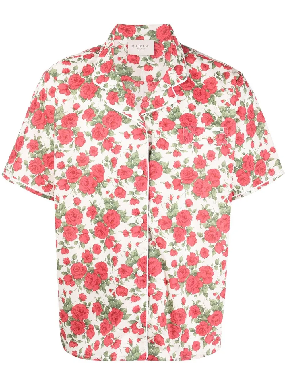 

Buscemi camisa manga corta con estampado floral - Rojo