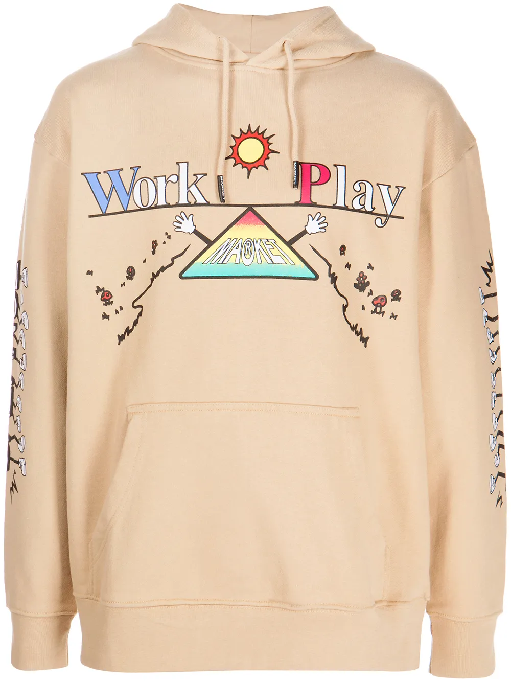 

MARKET Work Life Balance graphic hoodie - Neutrals