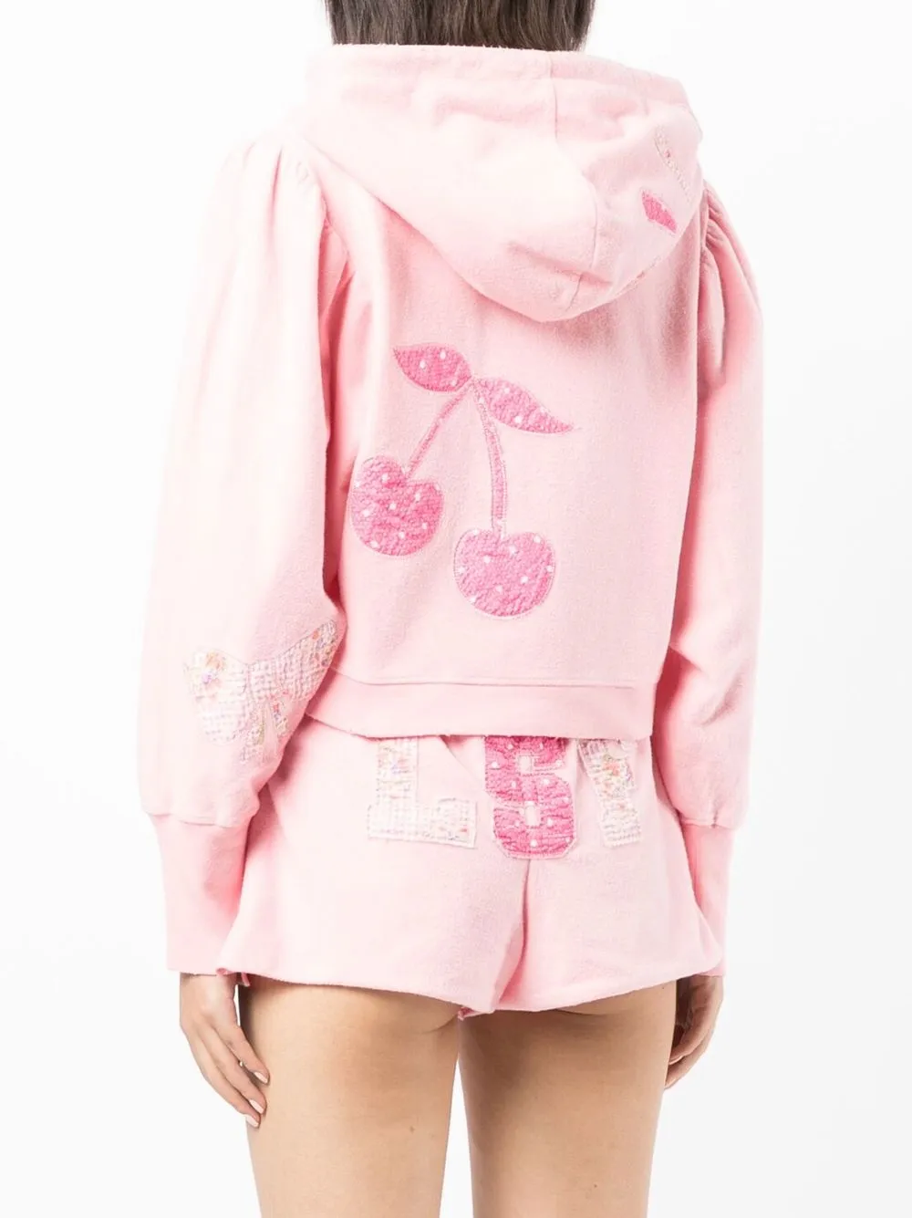 LoveShackFancy Hoodie met applicatie Roze