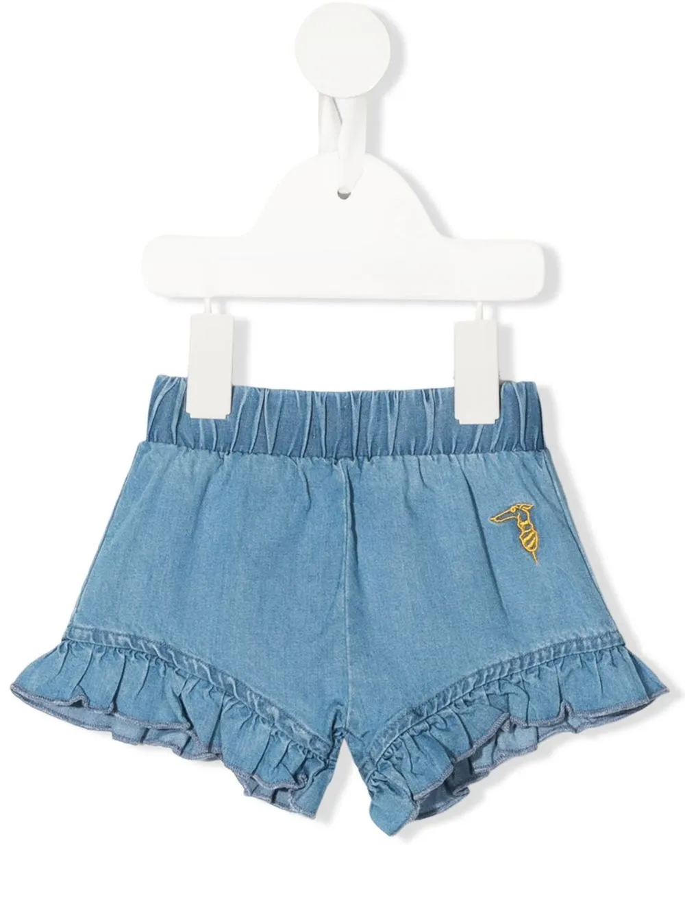 

TRUSSARDI JUNIOR ruffled-hem shorts - Blue