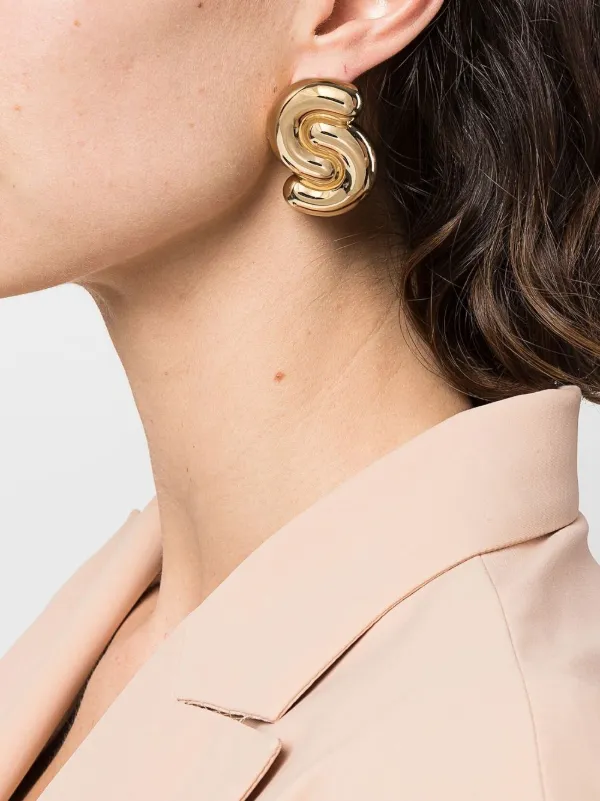Uncommon Matters Tropos double-curve Earrings | Gold | FARFETCH