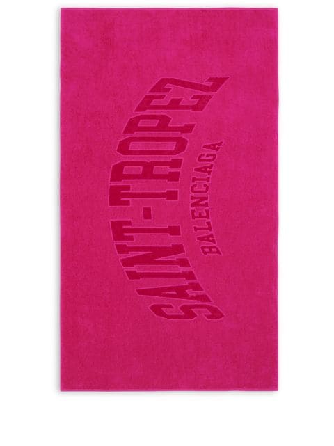 Balenciaga slogan-print beach towel