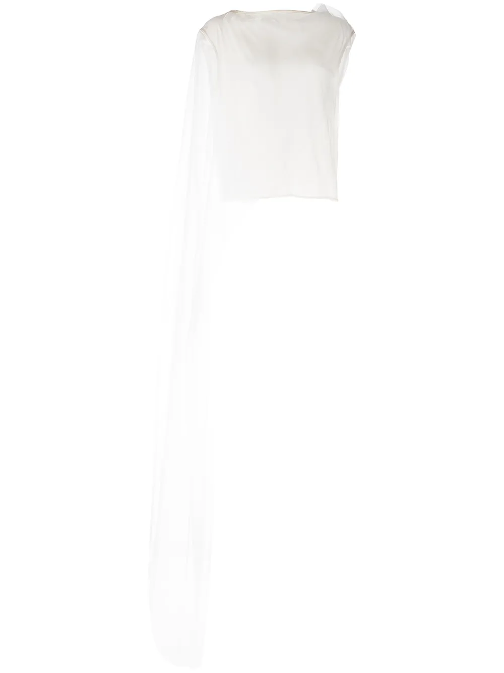 

Rick Owens Column asymmetric draped blouse - White