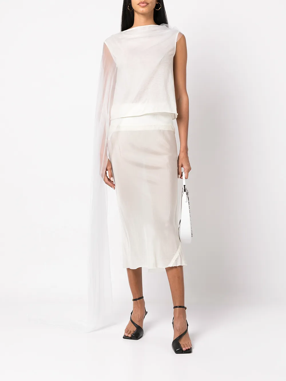 Rick Owens Asymmetrische blouse - Wit