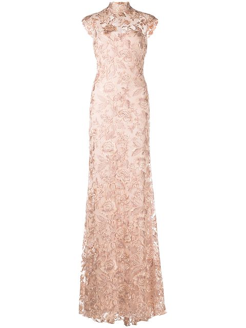 Tadashi Shoji Abendrobe mit Stickerei
