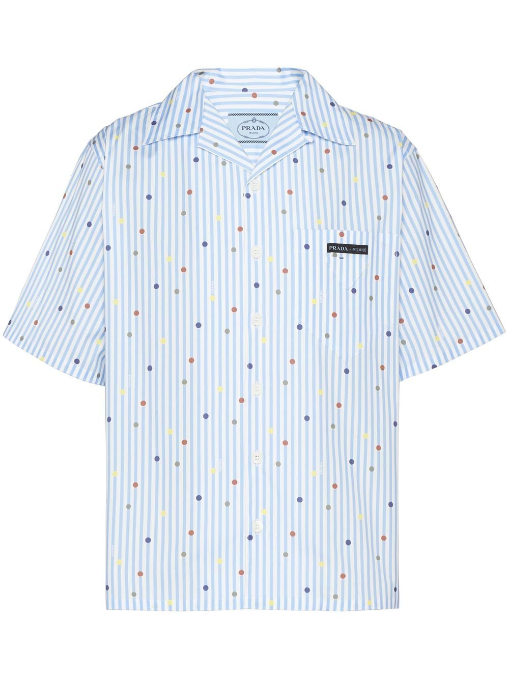 polka-dot striped shirt