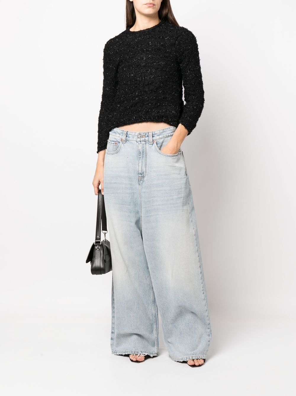 Balenciaga Tweed blouse - Zwart