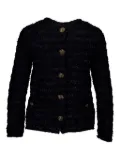 Balenciaga tweed button-back blouse - Black