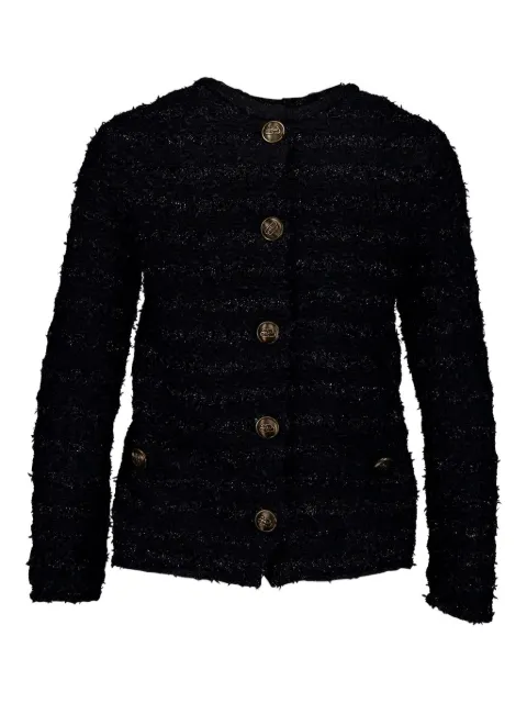 Balenciaga tweed button-back blouse