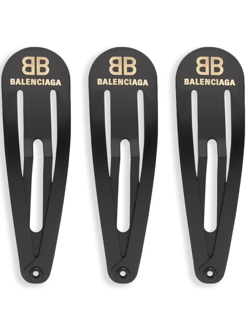 Balenciaga XL XS hair-clip set - Black