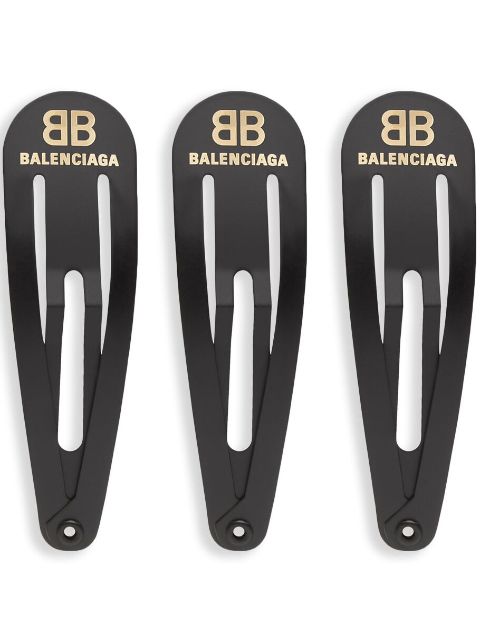 Balenciaga XL XS hair-clip set 