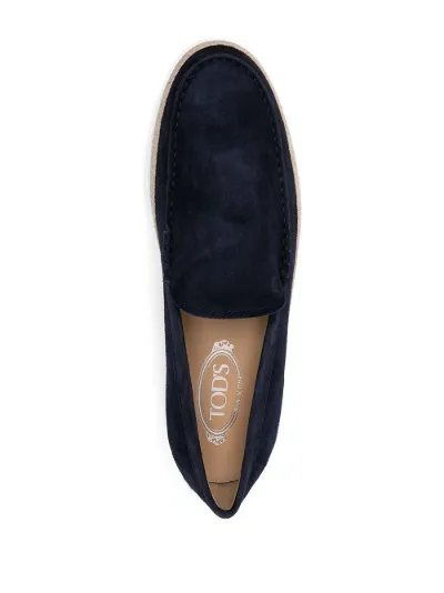 Tod's suede espadrille loafers blue | MODES