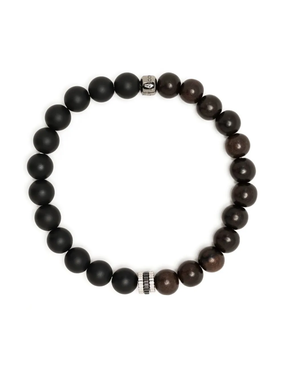 

Tateossian pulsera con cuentas - Negro