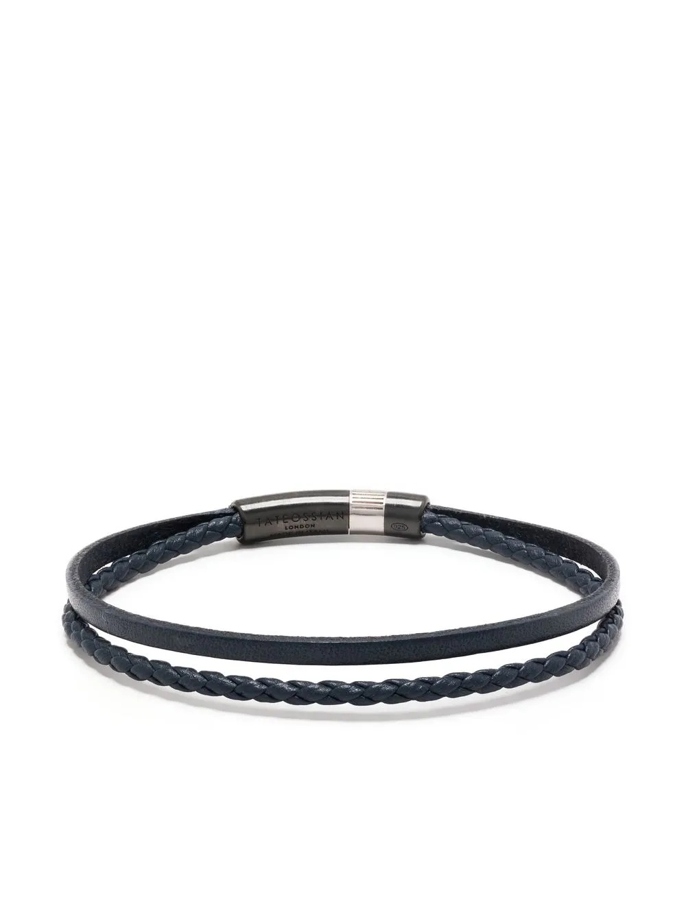 

Tateossian pulsera trenzada con doble tira - Azul