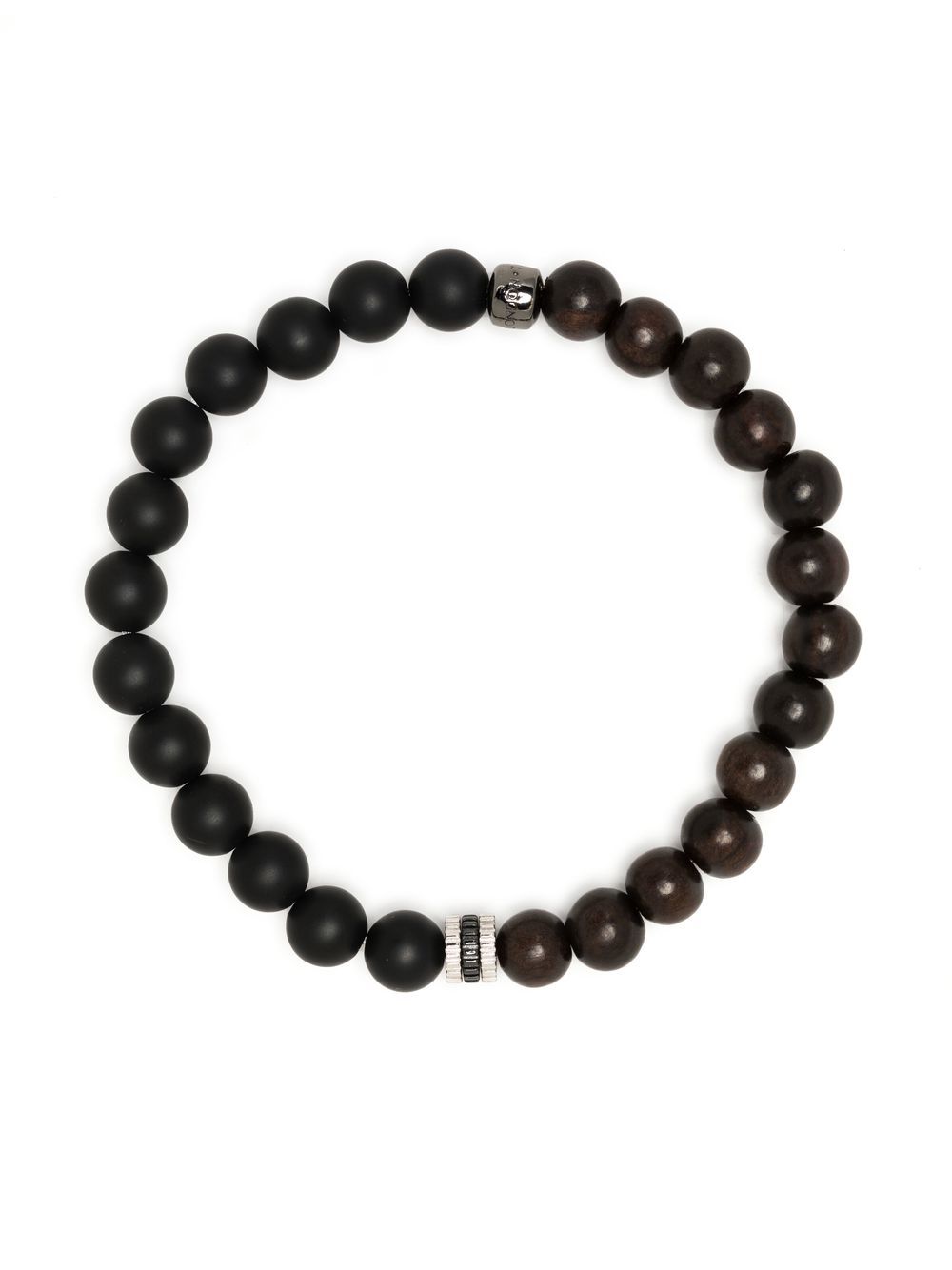 

Tateossian pulsera con cuentas - Negro