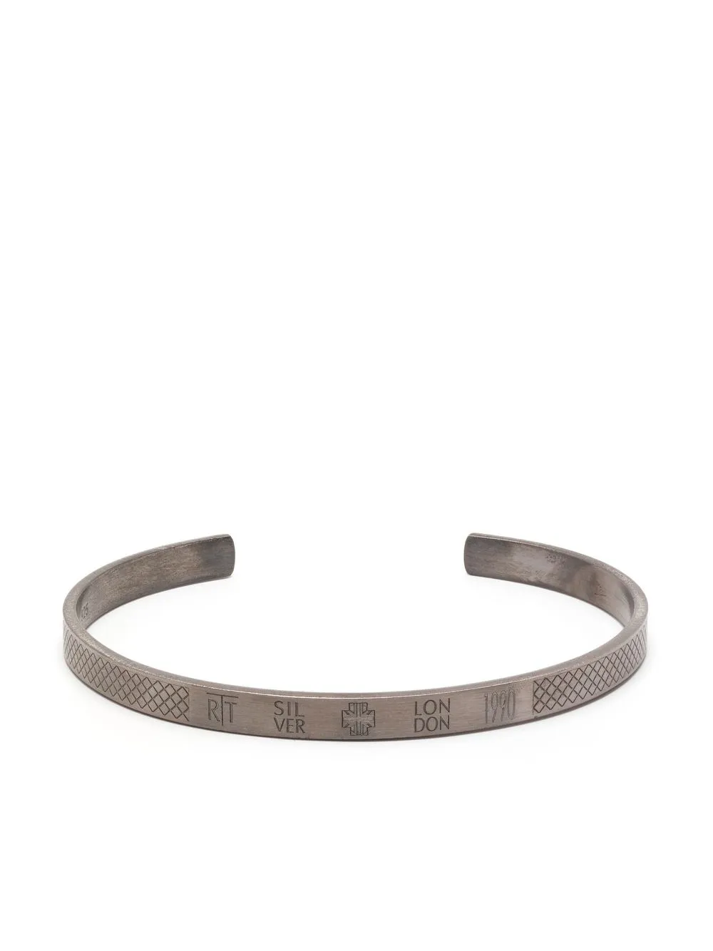 

Tateossian engraved logo cuff bracelet - Silver