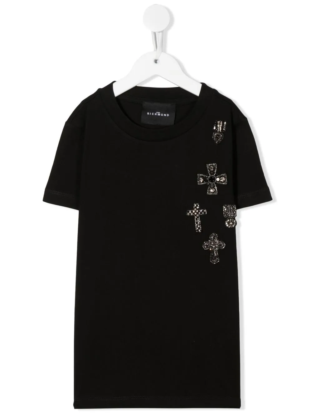 

John Richmond Junior playera con detalles de cristal - Negro