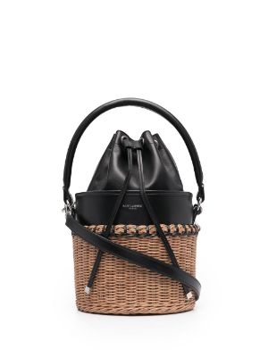 Saint Laurent Bucket Bag Monogram All Over Canvas Medium Neutral 218090124