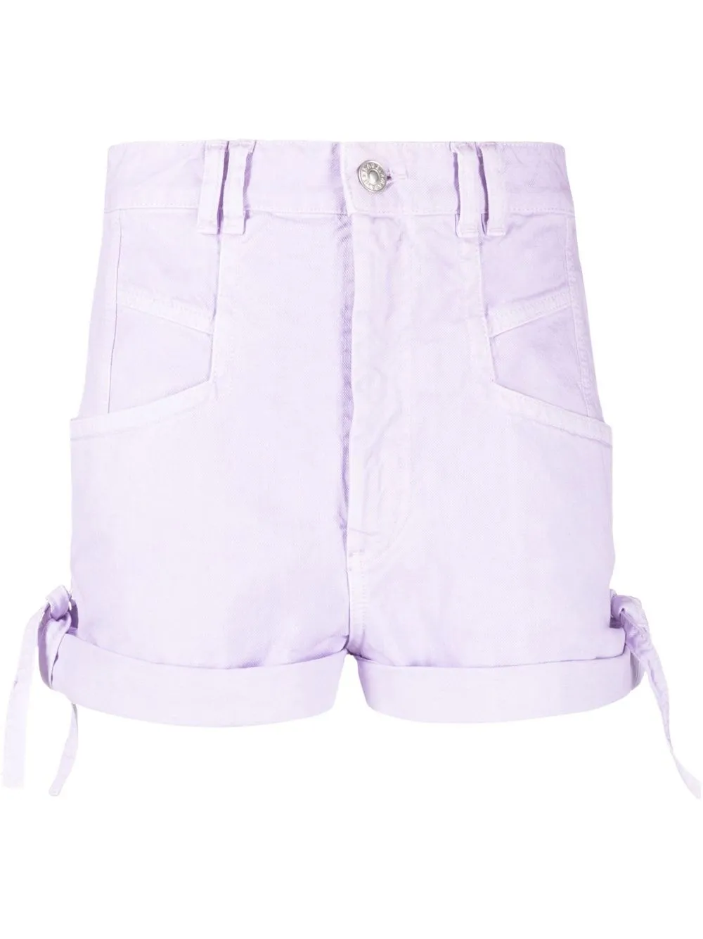 

Isabel Marant shorts de mezclilla Naesqui de tiro alto - Morado